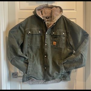 Carhartt Sherpa Sandstone Hood MultiPocket Jacket